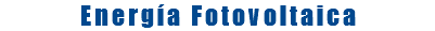 Energía Fotovoltaica